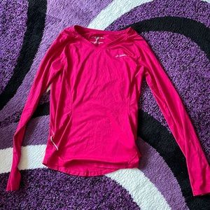 Small Hot Pink Brooks For Women Long Sleeve Running Shirt
